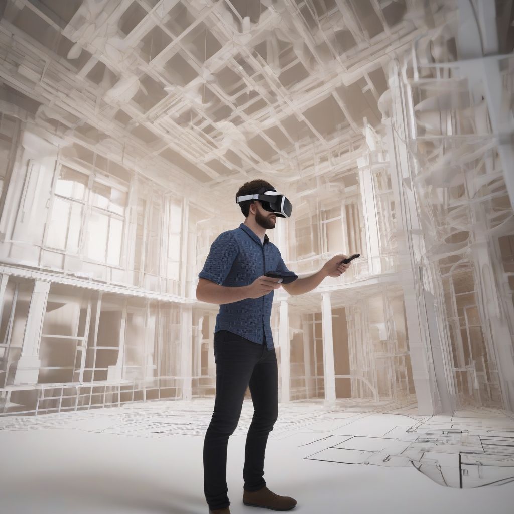 Architect Using VR Headset