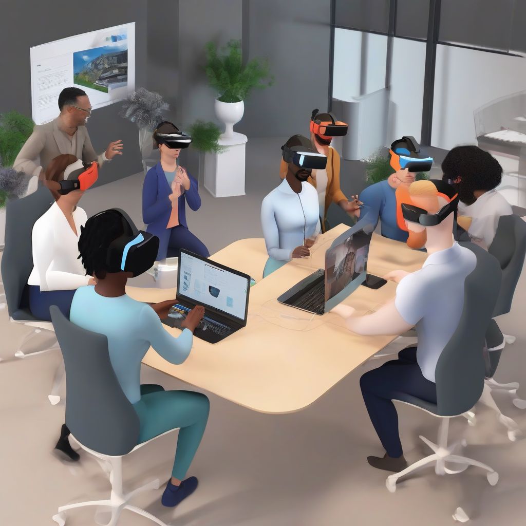 Virtual Reality Business Meeting